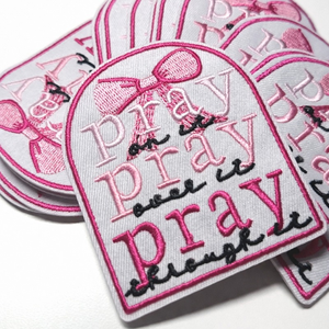 Design Jesus Iron <b>On</b> Fabric <b>Patch</b> Faith Pray Religious Custom Letter Logo Embroidered <b>Patches</b> For Hat - Product Image 3