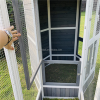 SDB011 SHUNDA Cage à oiseaux moderne de luxe en bois, grande volière pour perroquets et pigeons, cage écologique pour animaux de compagnie