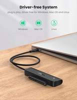 Kabel Adaptor UGREEN SATA ke USB C untuk SSD dan HDD Hard Drive 2.5 inci, Konektor 5Gbps Mendukung SATA III UASP Thunderbolt 3