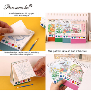 Ensemble de peinture à l'<span class=keywords><strong>aquarelle</strong></span> sans désordre Panwenbo pour enfants, peinture à l'eau avec livres de coloriage pour tout-petits - Product Image 5