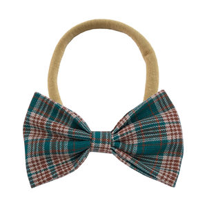 Baby <strong>Headband</strong> Christmas Hair Bow Elastic Bands Headwear Kids <strong>Tartan</strong> Bow Hairbands Hair Accessories - Product Image 6