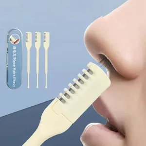 3pcs/set Double Head Nose Shaver Razor Manual Safe 360 Degree Rotating Nose Hair Removal Trimmer Tool