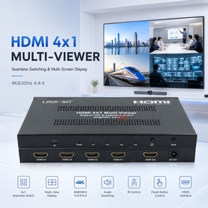 <strong>4K</strong> <strong>HDMI</strong> 4x1 Multi Viewer Quad Screen Splitter Seamless Switcher Audio Switching IR Remote Control - Product Image 1