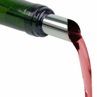 Disque verseur de vin avec insert de carte personnalisé, impression de logo, disques verseurs de vin argentés, anti-goutte, produit promotionnel à offrir