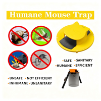 Piège à souris sans cruauté à réinitialisation automatique Nouvelle conception carrée en ABS pour une utilisation en intérieur et en extérieur dans le jardin Solution solide de capture de souris et de rats