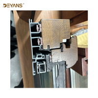 Ventanas DEYANS de Madera Revestida de Aluminio, Ventanas con Rejilla Resistentes a la Humedad y Anti-Termitas, Estilo Francés Retro para Resorts Tropicales y B&B
