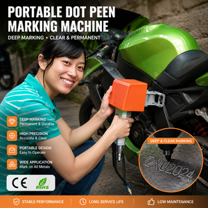 Máquina Portátil de Marcado de Número VIN ZIXU, Herramienta Neumática Manual para Grabar Placas de Motor, Grabador de Número de Chasis por Micropercusión - Product Image 1