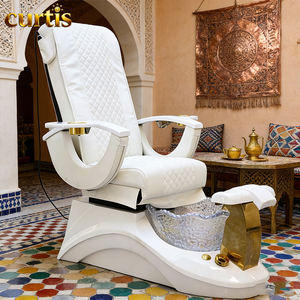 Nuova Poltrona Massaggiante per Pedicure Bianca, Seduta Reclinabile Elettrica di Lusso Moderna per Salone di Bellezza e <span class=keywords><strong>Spa</strong></span> con Vasca Idromassaggio Senza Tubi - Product Image 1