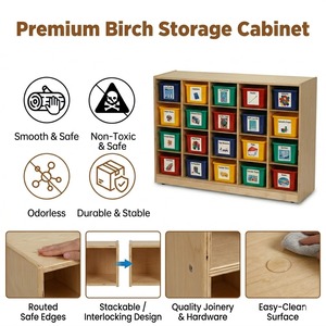 Montessori Garderie Enfants Meubles Salle De Classe <span class=keywords><strong>Jouet</strong></span> Armoires De <span class=keywords><strong>Rangement</strong></span> Avec Organisateur Pour La Maternelle Pépinière Solution De <span class=keywords><strong>Rangement</strong></span> - Product Image 2