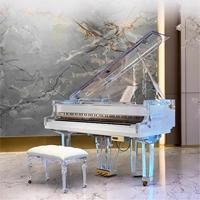 88 Keys Black Crystal Acrylic Luxury Mechanical Grand Piano, Premium Musical Instrument Keyboard for Home Hotel Concert
