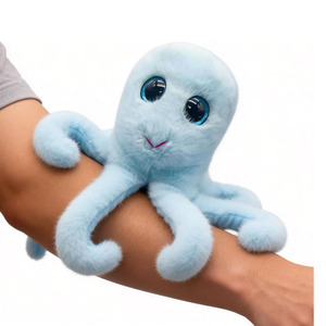 8636 Adorables Peluches Poulpes Bleues avec de Grands Yeux, Créatures Marines en <span class=keywords><strong>Peluche</strong></span>, Cadeaux d'Anniversaire pour Enfants, Petites Peluches Poulpes - Product Image 1