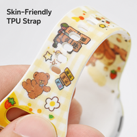 Montre numérique LED Kawaii pour enfants, bracelet en TPU imprimé de dessins animés, écran tactile, montre-bracelet électronique de sport pour garçons et filles, cadeau de Noël
