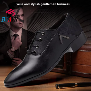 Zapatos Formales de Negocios para Hombre, Transpirables, con Absorción de Impactos, Casuales de Verano, con Punta en Pico, con Cordones, Suela de Goma, Talla Extra Grande - Product Image 2