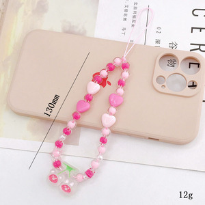 Cadena para teléfono móvil personalizada para niñas, funda para teléfono móvil con cuentas de colores de alta calidad - Product Image 6