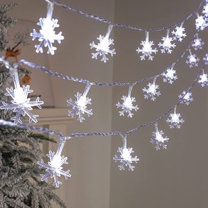 TAIKOO Đèn <span class=keywords><strong>Led</strong></span> Giáng Sinh Đèn Thần Tiên Thay Đổi Màu Trắng Trang Trí Đèn Dây Bông Tuyết Halloween Màu Cam Cho Giáng Sinh - Product Image 3