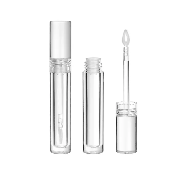 2023 new design luxury lip gloss tubes with brush for cosmetic packaging