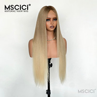 Perruque en dentelle 13x4 en cheveux humains vierges indiens, lisse, blond cendré, avec ligne de cheveux naturelle, qualité salon, 100% cheveux humains, 14-26 pouces