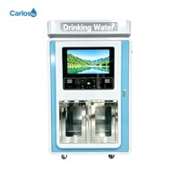 Distributeur d'eau purifiée avec écran publicitaire optionnel, machine de purification de l'eau, distributeur d'eau extérieur