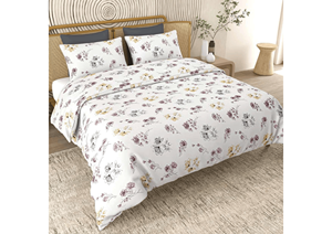 Best Selling Cotton Floral Print Bedding Set Hotel Bed Sheet With <b>Pillow</b> Covers at Low Price - Product Image 2