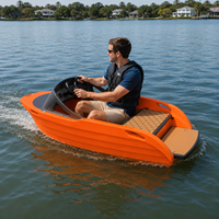 Mini bateau à réaction en plastique avec batterie, petit bateau à réaction électrique, vitesse rapide, bateau de pêche en rivière/océan