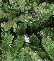 Realistischer grüner PVC-Weihnachtsbaum mit eingebauten LED-Lichtern, stehend, für Innenräume, Feiertagsdekoration für Zuhause, Partys und Schaufenster.