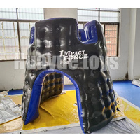 Vente directe d'usine épissure noir et bleu cible gonflable Paintball obstacle pilulier jeu de tir pratique Paintball