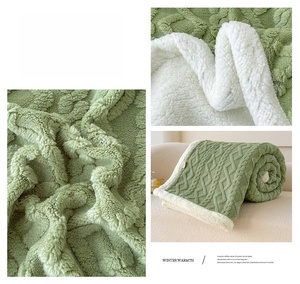 Sherpa Fleece <strong>Throw</strong> Blanket 100x150cm, Fluffy Soft Warm <strong>Throws</strong> <strong>for</strong> Sofa Fleece Thick Blanket <strong>for</strong> Bed, <strong>Couch</strong>, Sofa and Chair - Product Image 5