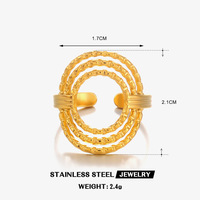 Cincin Lingkaran Minimalis Baja Anti Karat Gaya Eropa dan Amerika, Cincin Jari Desain Unik Trendi dan Serbaguna