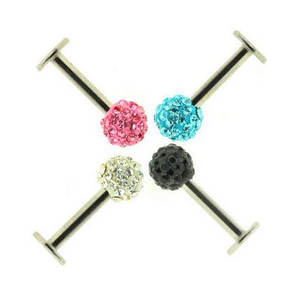 Fantasia in acciaio inox Labret Piercing anello di cristallo Monroe labbro bottone Labret Bar trago Piercing per il corpo dei bambini gioielli da Ferido - Product Image 3