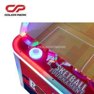 เครื่องเล่นเกมอาร์เคดหยอดเหรียญรุ่นใหม่ สีสันสดใส สำหรับเด็กเล่นสองคน เกมบาสเก็ตบอลและลอตเตอรี่ - Product Image 5