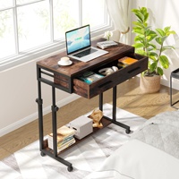 Bureau portable moderne mobile pour ordinateur portable avec tiroirs à roulettes petit bureau debout à domicile avec canapé table d'appoint lit bureau design