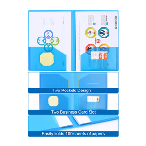 Archivadores y carpetas de oficina, 6 colores, tamaño A4, carpeta de 2 bolsillos con ranura para tarjetas, para oficiales financieros, profesores y estudiantes - Product Image 3