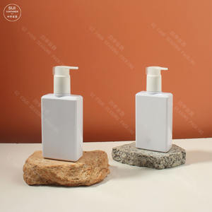 Haute qualité 200ml Pet blanc pour clair <span class=keywords><strong>vide</strong></span> en plastique carré shampooing distributeur bouteille pompe pour corps lavage Lotion huile pour le visage - Product Image 4