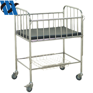 Giường bệnh viện bằng thép không gỉ toàn bộ BDB04, cũi trẻ sơ sinh y tế cho trẻ mới sinh - Product Image 4