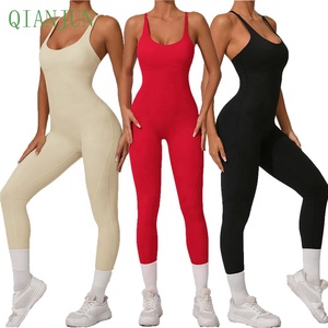 Vendita calda di nuovo stile da donna <span class=keywords><strong>Sexy</strong></span> Cross-Back scollo a V tuta sportiva <span class=keywords><strong>Fitness</strong></span> palestra <span class=keywords><strong>Fitness</strong></span> allenamento attillato attillato Yoga body - Product Image 1