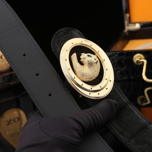 Ceinture pour homme en cuir de crocodile véritable, ceinture de luxe en peau d'alligator, ceinture en cuir véritable haut de gamme pour homme, style business décontracté - Product Image 2