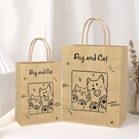 Borsa per la spesa in carta kraft con logo personalizzato e manici in carta, ecologica, riciclata, per imballaggio di librerie