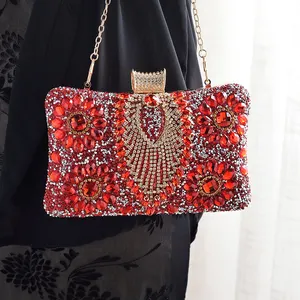 Bling Rhinestone moda elmas Crossbody çanta zincir bayanlar el çantası parti elbise akşam çantalar