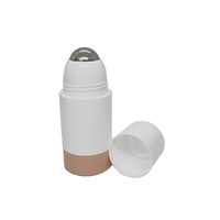 Rouleau en plastique rechargeable de 75ml sur bouteille avec boule en acier inoxydable