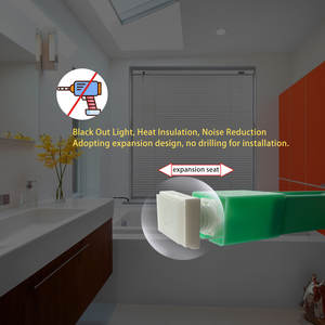 Stores en aluminium ardoise de 1 pouce <span class=keywords><strong>sans</strong></span> perçage Stores vénitiens gris faciles à installer Stores horizontaux au format <span class=keywords><strong>sans</strong></span> fil - Product Image 3