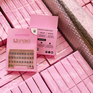 <span class=keywords><strong>Cils</strong></span> en grappes en gros OEM ODM Emballage personnalisé <span class=keywords><strong>Cils</strong></span> individuels réutilisables Aspect naturel doux Longueurs mixtes 8-16mm - Product Image 4