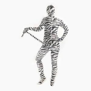 Combinaison Zentai intégrale pour adulte à imprimé animal avec oreilles et queue pour Halloween, cosplay et fêtes à thème - Product Image 2