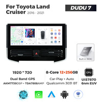 DUDUAUTO DUDU7 A7870 AKM7739 DSP 12+512G 8K QLED Autoradio pour Toyota Land Cruiser 2016-2021 15 pouces