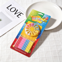 Lot de 12 bougies spirales d'usine pour gâteaux d'anniversaire avec supports, diamètre 5,5 mm, pour mariages et Noël