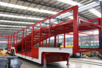 Remorque porte-voitures pliable à 3 essieux, transporteur de 8 voitures, double pont, cadre en acier, OEM