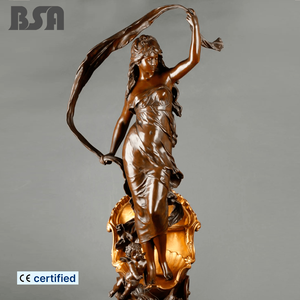 ギリシャのブロンズガール彫刻カスタム像ガーデン彫刻ガールブロンズ像ガール等身大公園装飾用彫刻 - Product Image 1