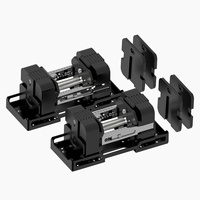 Haltères carrés AOC réglables latéralement, 5 kg par increment, équipement de fitness pour la maison
