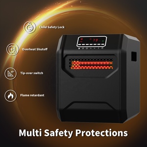 Punta de calor sobre protección de seguridad para el hogar de invierno portátil 1000W 1500W gabinete de plástico calentadores infrarrojos con temporizador programable - Product Image 4