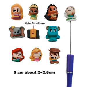 Lindos Miniaturas de Dibujos Animados, 48 Piezas, Manualidades Creativas de Resina, Figuras de Casa de Muñecas de Cuentos de Hadas, Adornos de PVC para Bolígrafos con Cuentas - Product Image 2