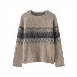 Suéteres Casuales de Otoño para Mujer, Estilo Europeo y Americano Vintage, Elegantes, Simples, Estampados, Tejidos, de Manga Larga, 100% Poliéster - Product Image 3